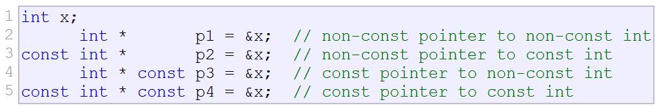 const, it cannot be