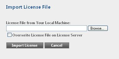 Using the License Server Manager (lmadmin) on a FlexNet Licensing Server Importing a License File into lmadmin The Vendor Daemon Configuration page in lmadmin enables you to import license files for