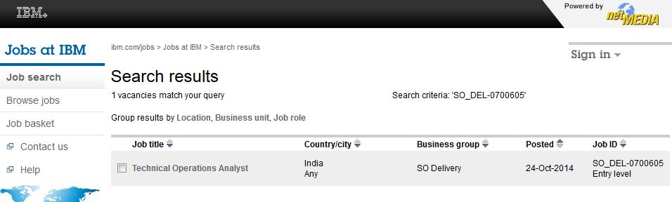 Contd.. Click on the Job Title Link.