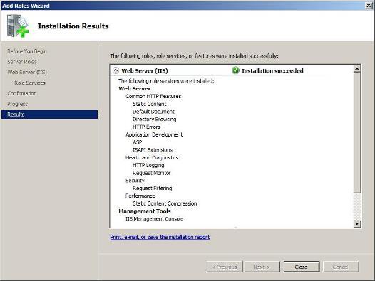 9. An installation result will indicate that you have successfully installed