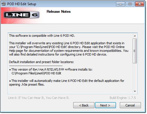 Installation on Windows Installation on Windows To follow are illustrated steps for installing POD HD Edit on Windows 7.