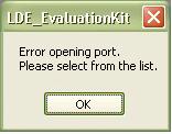 7. Launch the LDE evaluation kit software by opening the LDE EVAL_KIT folder and doubleclicking on LDE_EvaluationKit.