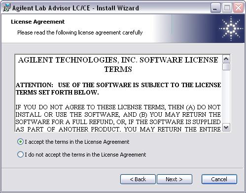 2 Installation Hard drive installation 3 Click Install. The License Agreement is displayed.