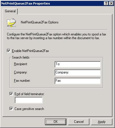 Screenshot 92: NetPrintQueue2FAX configuration 2.