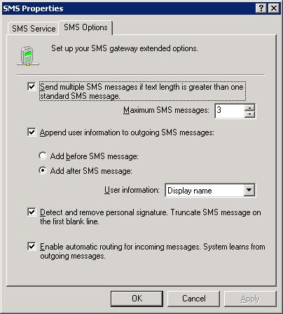 Screenshot 120: SMS options 2.