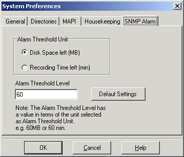 Voicemail Pro Configuration SNMP Alarm The IP Office system can be configured to send SNMP (Simple Network Management Protocol) alarms.