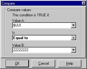 Note: A copy of this module can be found in Voicemail Pro Samples within the help pages. The value of condition Account1 is checked using a Test Condition action.