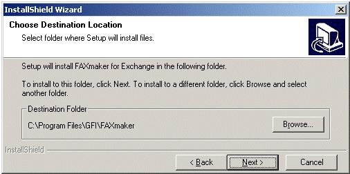 8. Select the installation destination and click Next>.