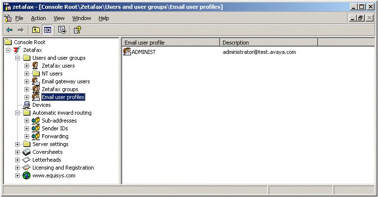 Fax Operation Email User Profiles 1.