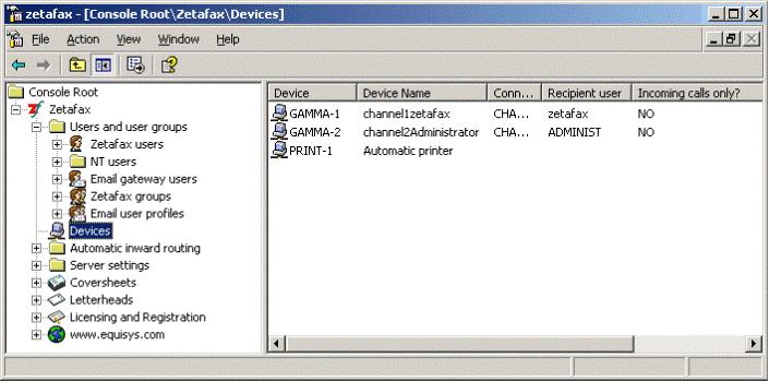 Fax Operation Devices 1. You need to add the fax device(s) into the Zetafax configuration tool. Select Devices and click Add. 2.