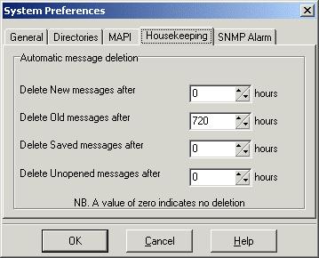 Mailbox User Controls Automatic Message Deletion - Housekeeping Messages are automatically deleted from the voicemail server after being played (including those played via the users IMS email client)