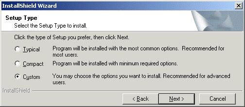 Installing Voicemail Pro Software with VPNM Support 10. Click Next > to continue. 11. Select Custom.