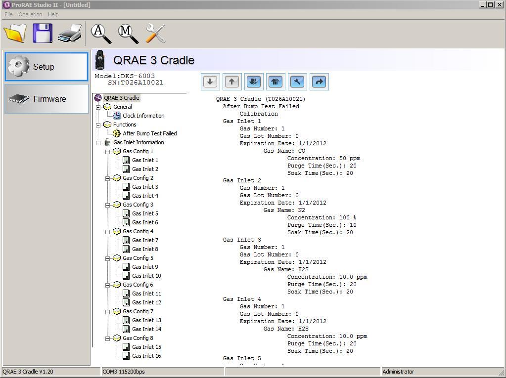 9. ProRAE Studio II downloads the AutoRAE 2 Cradle s configuration data (a progress bar is shown during downloading).