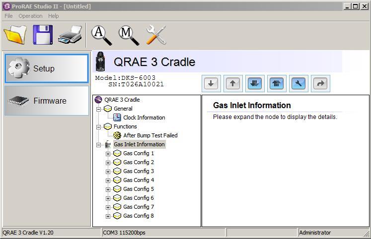 13.1. Gas Inlet Configuration Settings Gas Bottle Information tells the AutoRAE 2 what kind of gas is supplied to each gas inlet.
