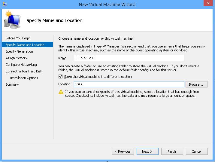 3. In the Action list, choose New> Virtual Machine to open the New Virtual Machine wizard. 4.