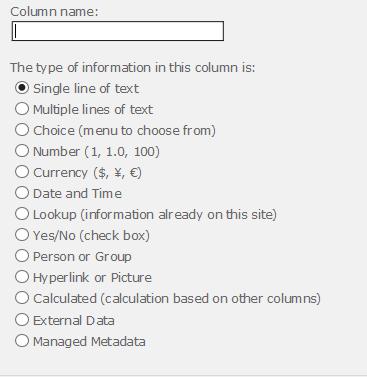 7.4. Adding columns to a Custom List When you first create your List it will only have one column this is normally called Title this is a default column and cannot be deleted however the name of the