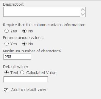 You will then need to scroll down until you come to Columns as shown in Figure 26; Editing Columns in a List If you select Title, you are the able to change the name of the column in this instance we