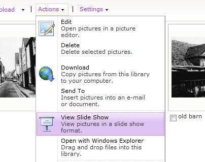 By default once you have created your Picture Library SharePoint will take you straight to the newly created Picture Library to allow you to add images.