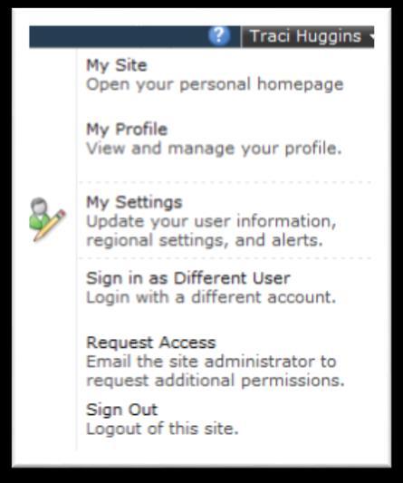 11 Your My Sites 11.1. Introduction to My Site The SharePoint My Site is a personal website where you can share documents with colleagues, store documents for your own personal use, tag items, add