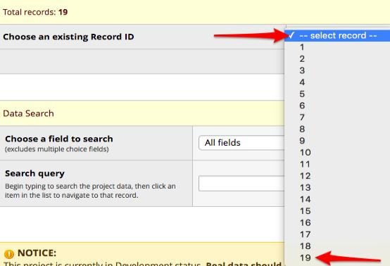 3) Select the record with the highest numerical Record ID.