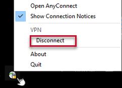 Disconnect/logout from the VPN client before you shutdown or put the PC to sleep.