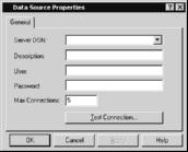 RSBizWare Administrator s Guide 2. Right-click on a column sub-header in the grid and select New... from the shortcut menu to display the Data Source Properties dialog. 3.