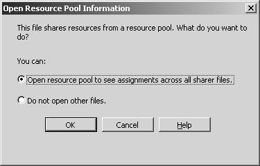 Microsoft Project 2000: Level 2 Ashbury Training Note: This subproject just happens to be linked to a resource pool. 2. Click OK to accept the default option to open the resource pool.