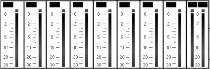 Q10 SOFTWARE Q10 CONTROL PANEL INPUT CONTROLS INPUT METERS These meters operate two different ways: If you click Advanced, go to the Meters section, and choose Pre-Fader, the meters will respond to