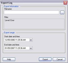 Logging Export You are able to export logs, and save the exported logs as tab delimited text (.txt) files at a location of your choice. Example of an exported log.