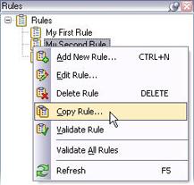 Rules) The Manage Rule opens, displaying a copy of the selected rule. 2. In the Manage Rule, rename and change the rule as required. 3. Click the Manage Rule's Finish button.