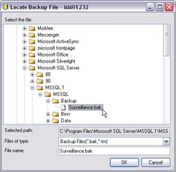 In the Specify Backup dialog, make sure that File is selected in the Backup media list. Then click the Add button: 6.
