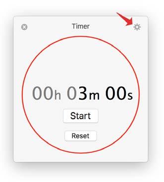 To use the Stopwatch tool, open it and click Start. Click Stop to stop, and click Reset to reset the timer. Timer Use the Timer to count down from a time you specify to zero.
