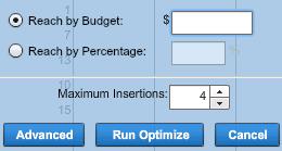 The Optimize button at the top of each Schedule column opens a window where you may let the program set up the best schedule based on the criteria you select.