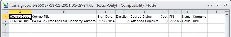 Microsoft Excel spreadsheet of results can be downloaded.