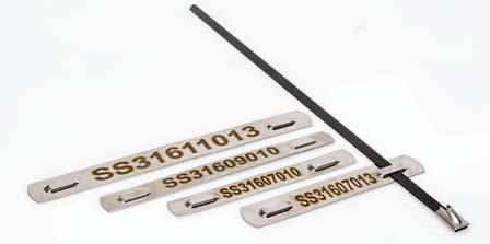 Wire and Cable Materials STAINLESS STEEL WIRE AND CABLE TIES AND TAGS Stainless steel tags and ties provide the highest performance option available for identifying cables and wires in the harshest