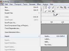 Using Audacity to import and edit Once all your tracks have been edited, use the Timeshift Tool to move your tracks along the timeline so that they play in order (instead of over the top of one