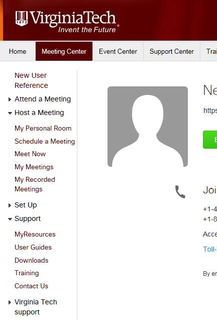 Create an unscheduled meeting with Meet Now (formally one-click meeting) Use this option to quickly start an impromptu meeting. You will not be able to set a password in this option.
