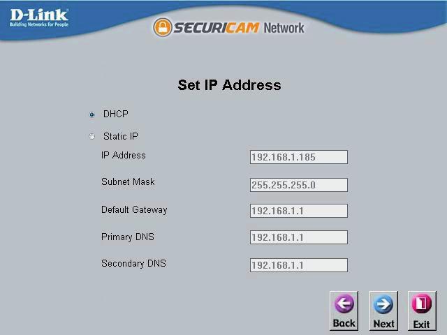 Hardware Overview Select DHCP if your camera obtains an IP address