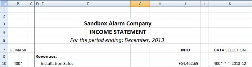 Creating a Simple Income Statement Let s start out by creating a very simple income statement. Report Header For the header we start off with the company name.