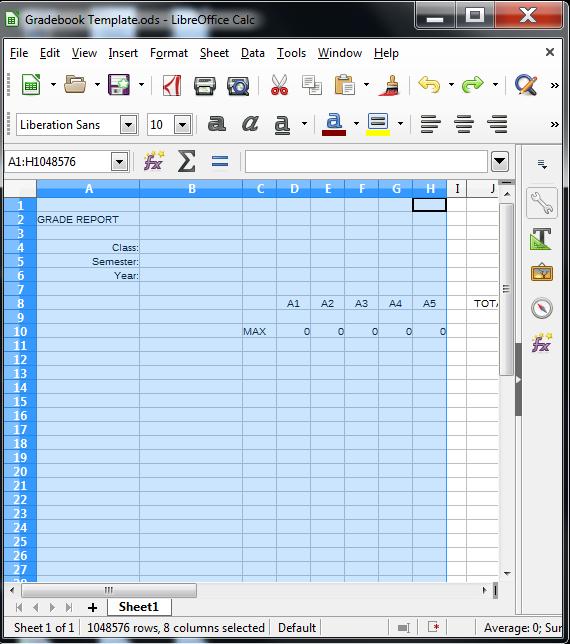 Lesson 4: Introduction to the Excel Spreadsheet Hold down the Ctrl key while you click on any three column headers (C, H, K for example) to select them, and then position the mouse pointer on the