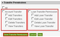 Stop Payment Permissions: Single Stop allows the User to place single item stop payments. Range Stop allows the User to place a stop on a range of checks.