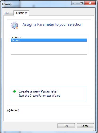 Existing parameters can be found by selecting the Report Parameters button in the Excel ribbon or by selecting the Report Parameters module in the Designer Menu.