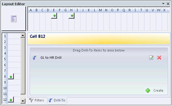 In order to use the Drill-To feature, users must configure the Drill-To Definition in the report template.