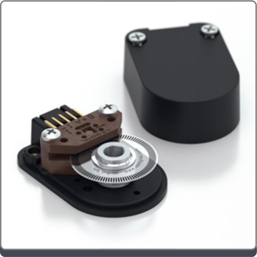 Description Page 1 of 9 The E5 Series rotary encoder has a rugged glass-filled polymer enclosure with either a 5-pin or 10-pin latching connector.