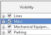 Mass Elements 3. Type VV to launch the Visibility/Graphics dialog. Enable Mass visibility on the Model Categories tab. Press OK. 4.