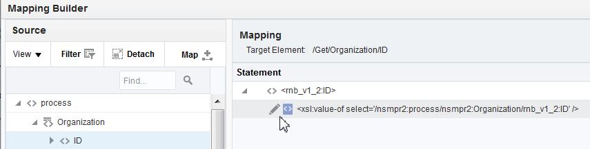 Repeating Elements with the for-each Statement 4. Click the Edit icon, or right click and select Edit. The statement expands to show the select and source statements. 5.
