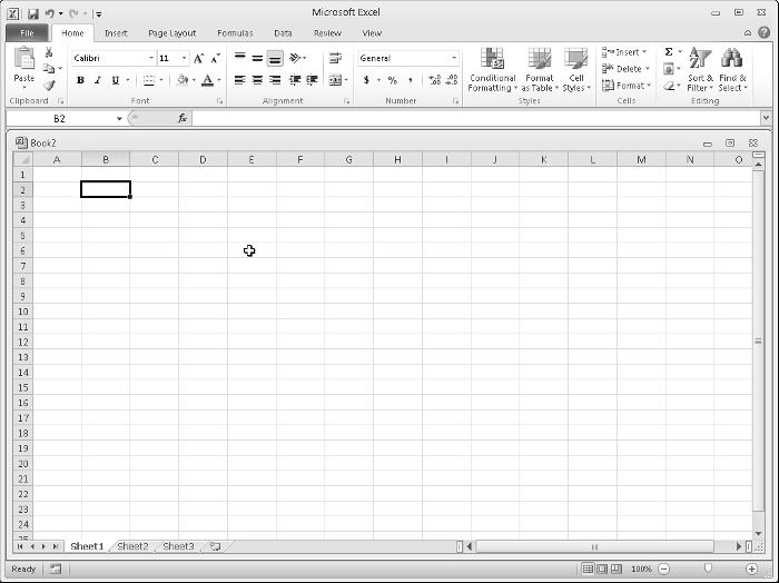 window Maximize/Restore Minimize Close Figure 1-1 Sheet tabs Status bar Tab split Zoom controls Row header New sheet
