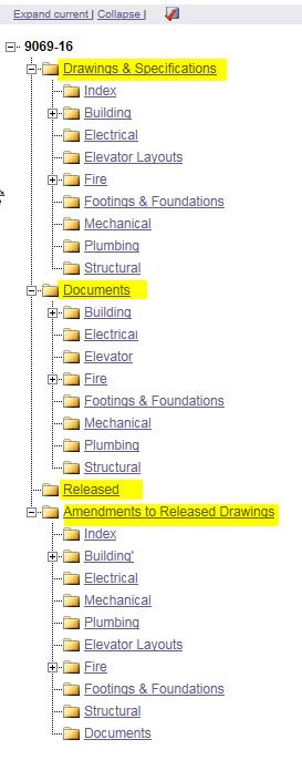 !! Drawing & Specifications Folder Drawings Each drawing must be uploaded as a separate file to the appropriate subcode folder within the Drawings & Specifications folder for the Project.