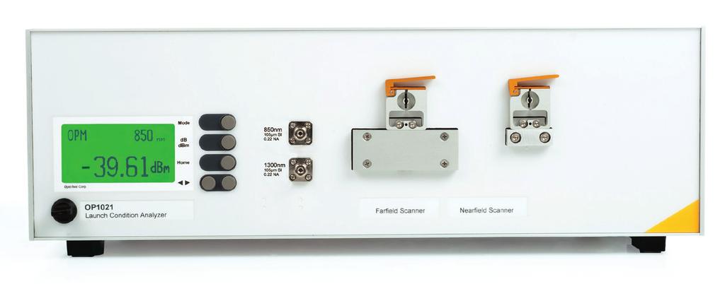 OP1021 Launch Condition Analyzer System Encircled Flux Encircled Flux The Launch Condition Analyzer characterizes connectors, fiber components, and provides graphs illustrating how light exits the