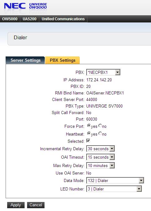 Configuring Dialer 3-3 Configuring the PBX Settings Options Select the PBX Settings tab located on the Dialer Manager dialog box (Figure 3-1).